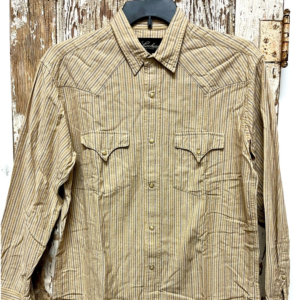 Vtg Lucchese Women’s Western Pearl Snap Shirt M